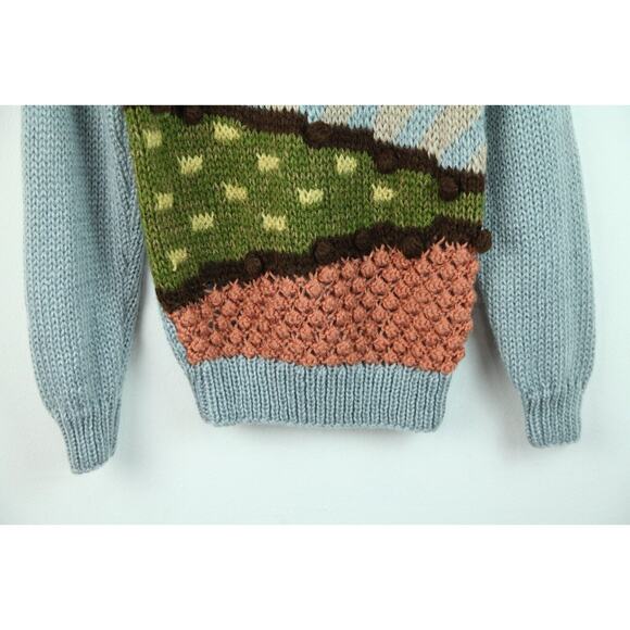 Vintage Handmade Pullover Sweater S M Cottagecore Farm Bobble Granny Cabincore - Picture 4 of 10